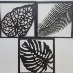 Set de 3 tablouri cu frunze