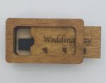 Cutie din lemn pentru stick USB 8 cm - imagine 2