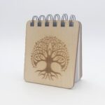 Carnețel de buzunar cu copertă din lemn personalizată