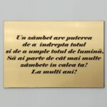 Placuță ABS cu mesaj