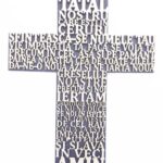 Plachetă în formă de cruce cu rugaciunea „Tatăl Nostru”