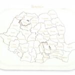 Puzzle cu harta Romaniei