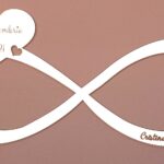 Decorațiune Save the date în formă de infinit