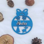 Glob de Crăciun personalizat - albastru