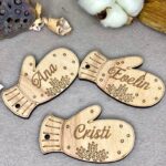 Set 3 decorațiuni pentru brad în formă de mănușă