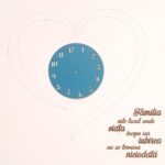 Tablou cu ceas funcțional și inimă simplă - imagine 2
