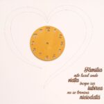 Tablou cu ceas funcțional și inimă simplă