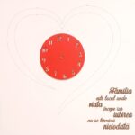 Tablou cu ceas funcțional și inimă simplă - imagine 3