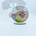 Blank-Bonsai cu mesaj despre Timp-Alb
