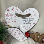 Cutie in formă de inimă pentru Crăciun cu mesaj