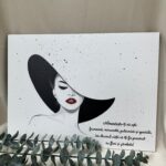 Plachetă decorativă cu imagine imprimată și mesaj